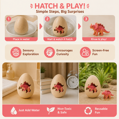 Educational Grow-in-Water Dinosaur Hatching Egg Toy for Kids