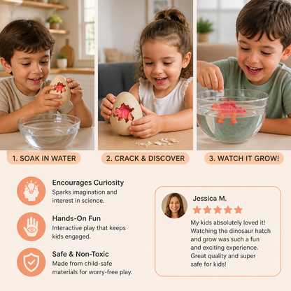 Educational Grow-in-Water Dinosaur Hatching Egg Toy for Kids