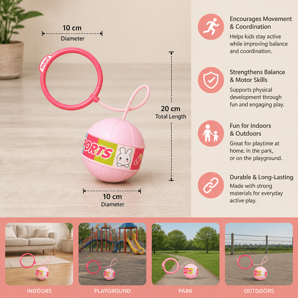 Interactive Skip Ball Ankle Swing Toy for Kids