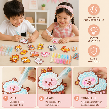 DIY Dot Bead Sticker Art Kit for Kids
