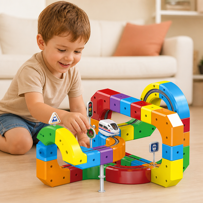 Magic rail cube track kids toy