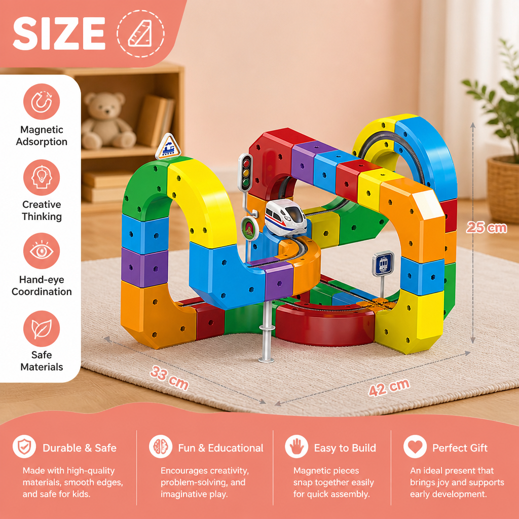Magic rail cube track kids toy