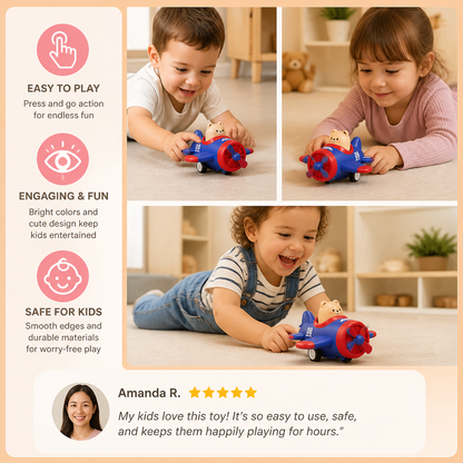 Press & Go Animal Airplane & Truck Toy for Kids