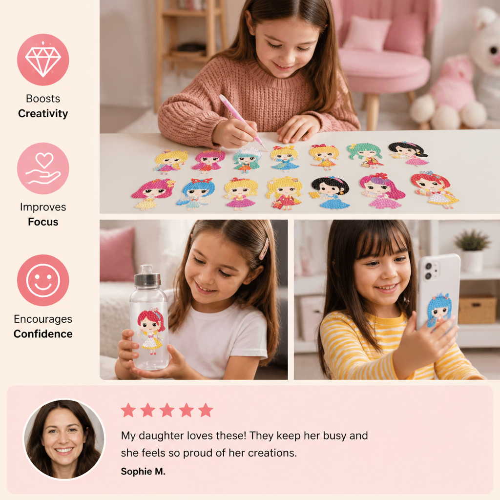 DIY Diamond Art Sticker Craft Kit for Kids