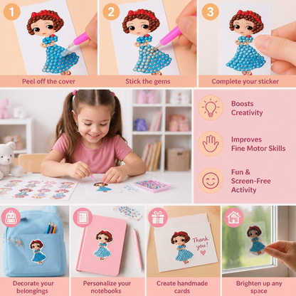 DIY Diamond Art Sticker Craft Kit for Kids