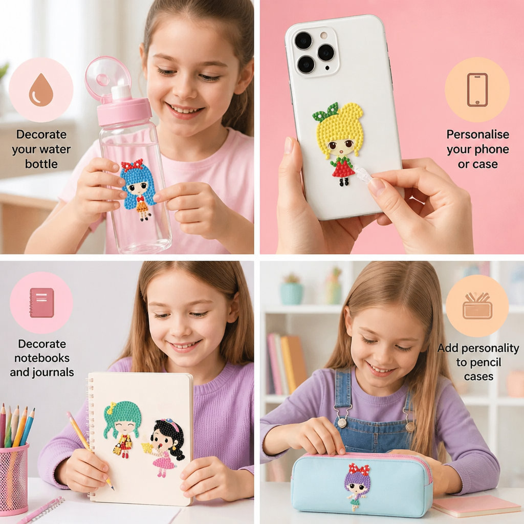 DIY Diamond Art Sticker Craft Kit for Kids