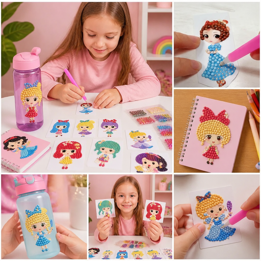 DIY Diamond Art Sticker Craft Kit for Kids