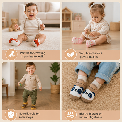 Non-Slip Cartoon Sock Shoes for Babies & Toddlers