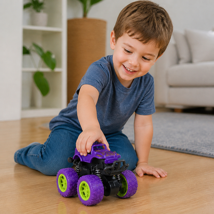 Friction-Powered Monster Truck Stunt Car for Kids