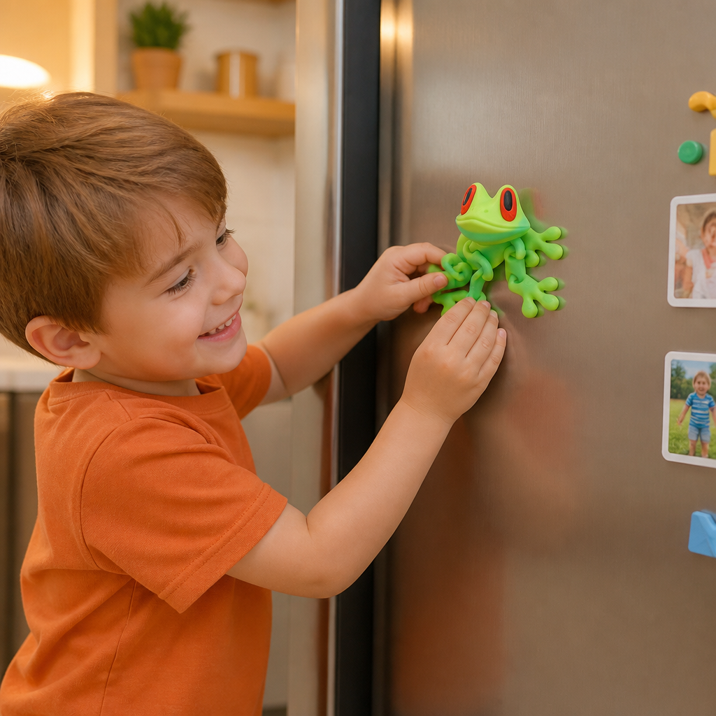 3D Printed Magnetic Flexible Frog Fidget Toy