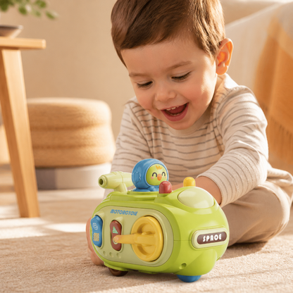 5-in-1 Press & Go Busy Car Toy for Fine Motor Skills Development