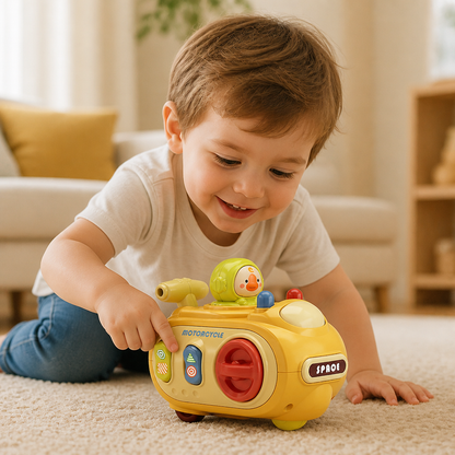 5-in-1 Press & Go Busy Car Toy for Fine Motor Skills Development