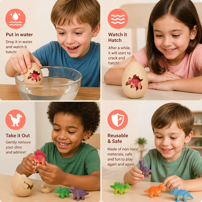 Educational Grow-in-Water Dinosaur Hatching Egg Toy for Kids