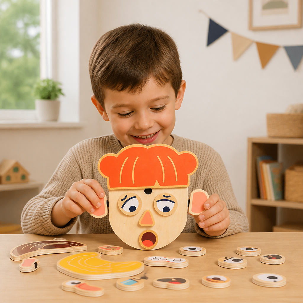 Wooden Facial Expressions & Emotions Learning Toy for Kids