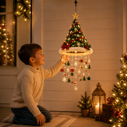 Christmas Santa Hat Lights with LED String Decorations