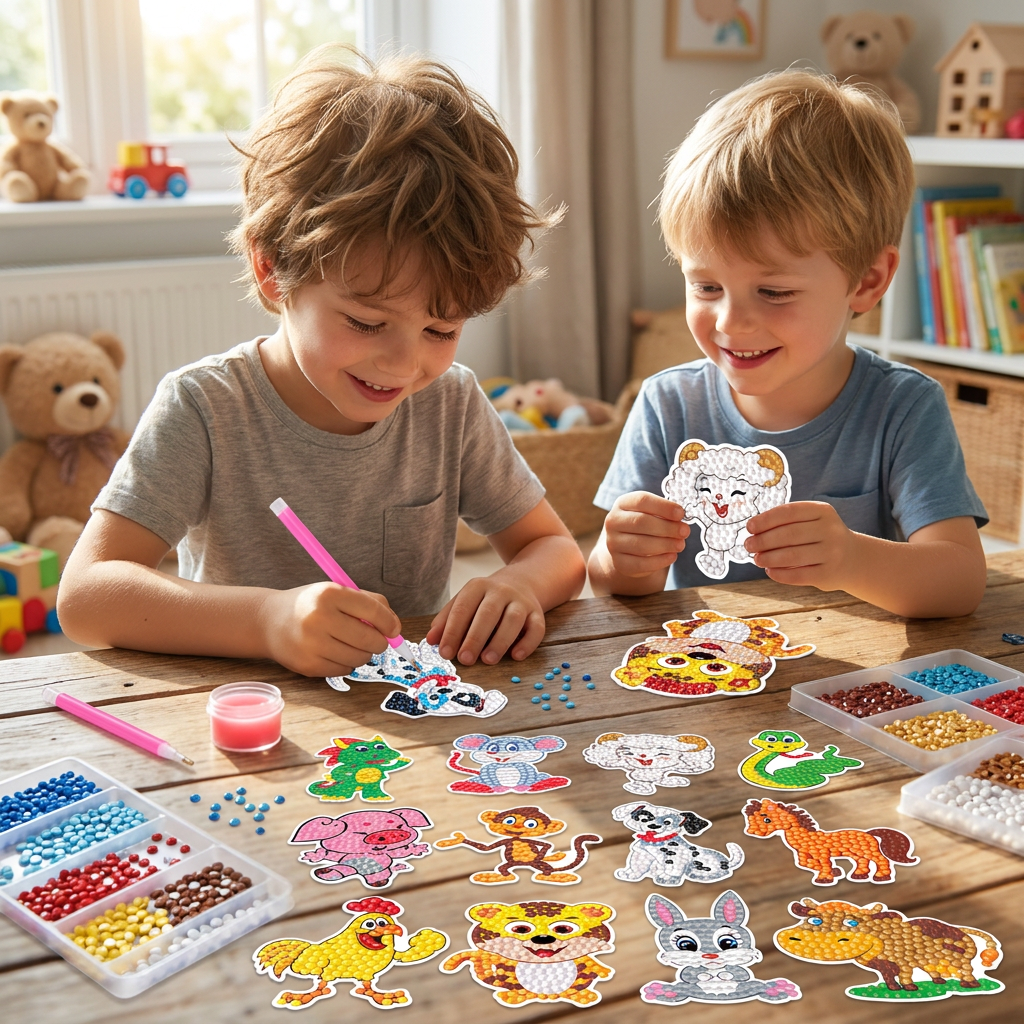 DIY Diamond Art Sticker Craft Kit for Kids