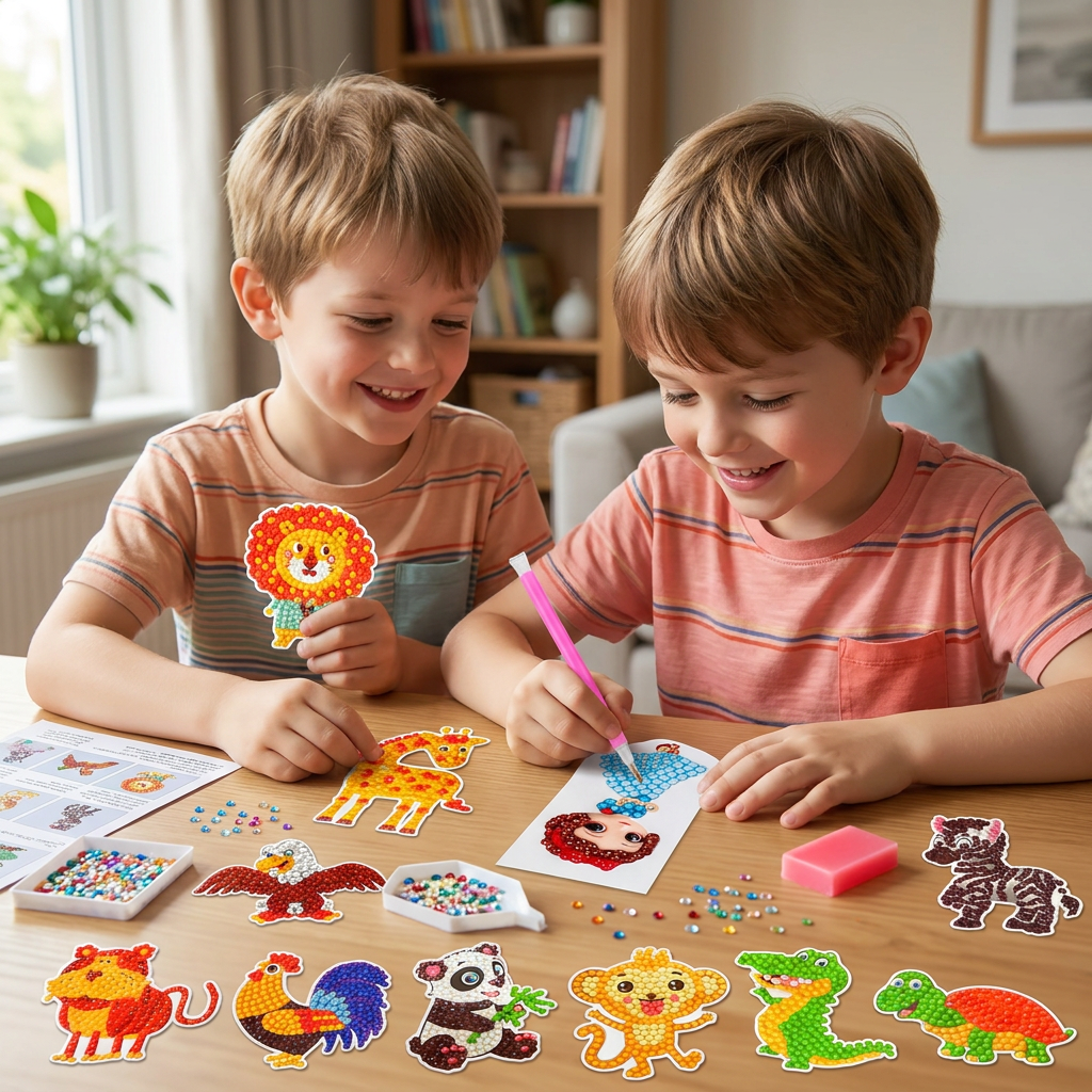 DIY Diamond Art Sticker Craft Kit for Kids