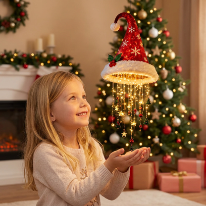 Christmas Santa Hat Lights with LED String Decorations