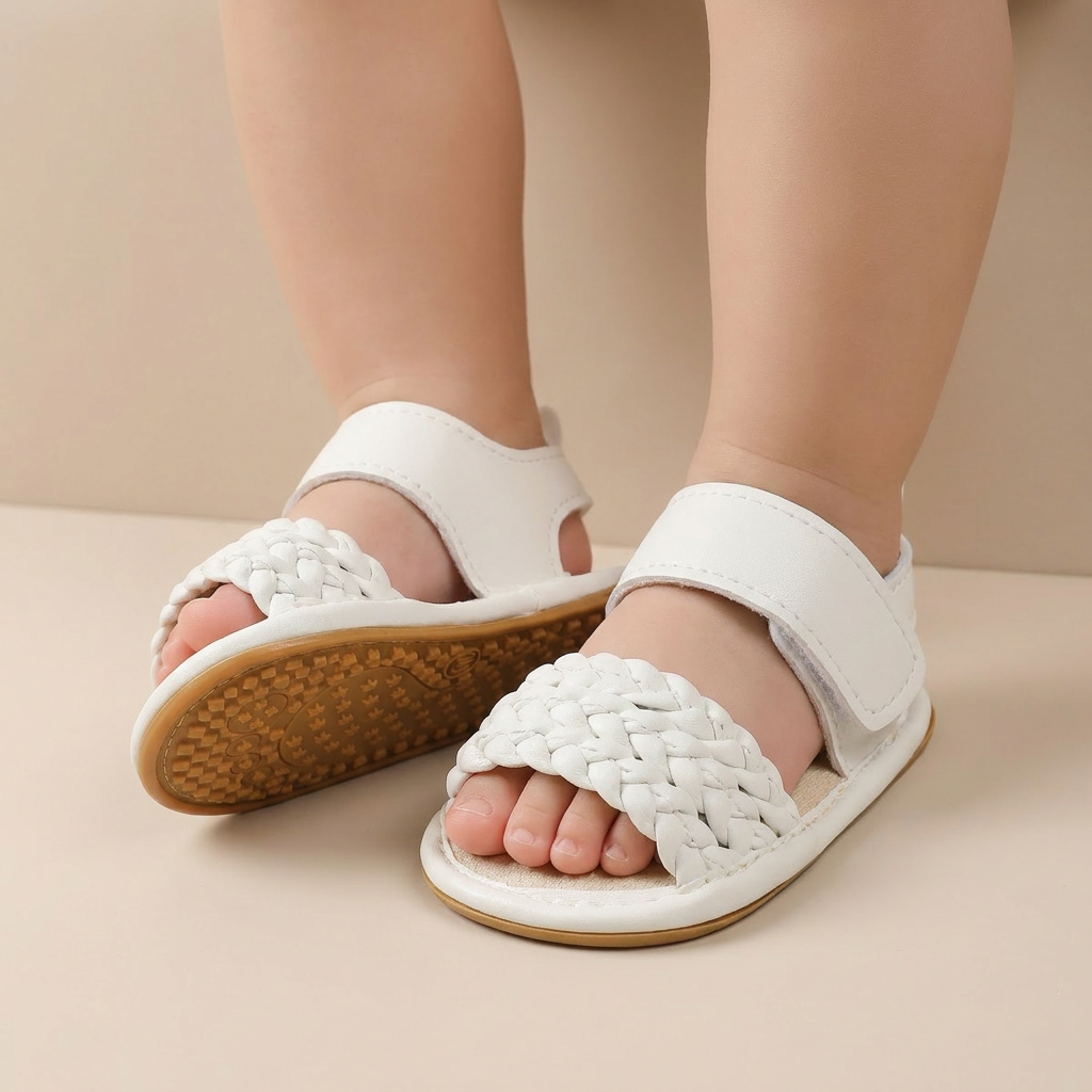 Braided Strap Velcro Sandals