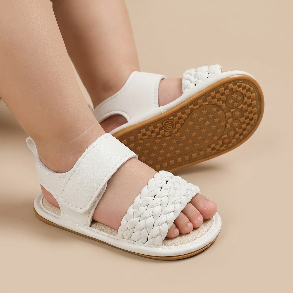 Braided Strap Velcro Sandals