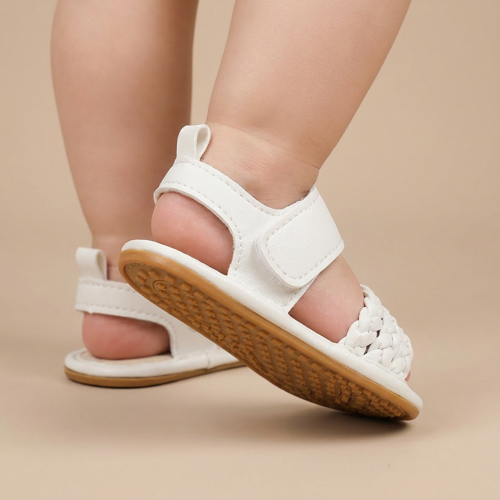 Braided Strap Velcro Sandals