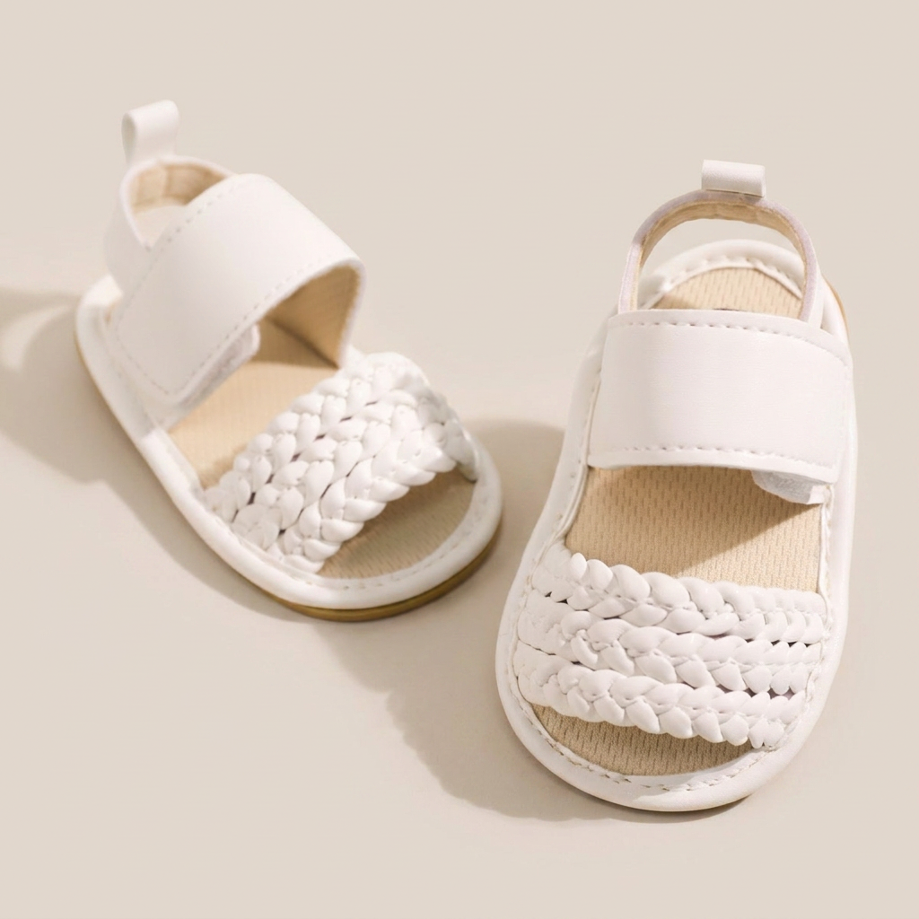 Braided Strap Velcro Sandals