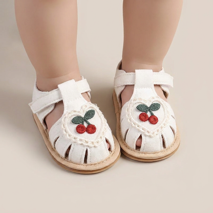 Cherry Heart Closed-Toe Sandals