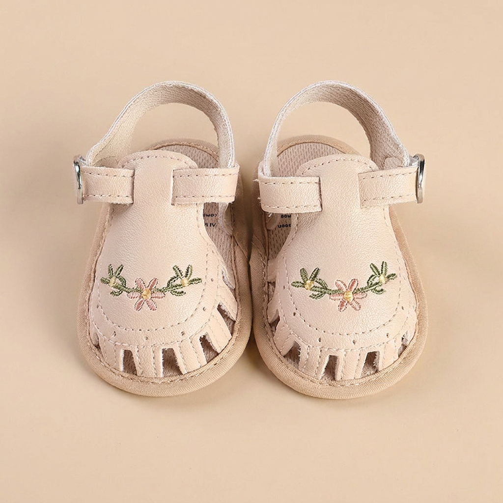 Fringe Embroidered Caged Sandals