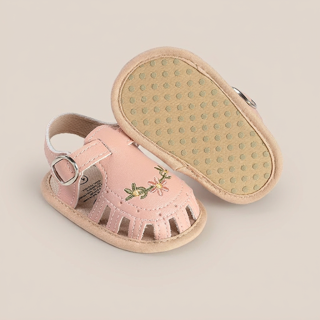 Fringe Embroidered Caged Sandals