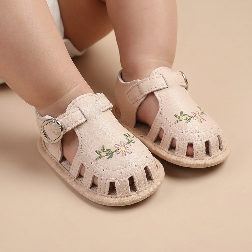 Fringe Embroidered Caged Sandals