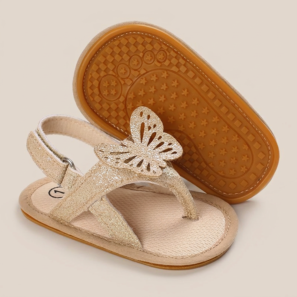 Glitter Butterfly Thong Sandals