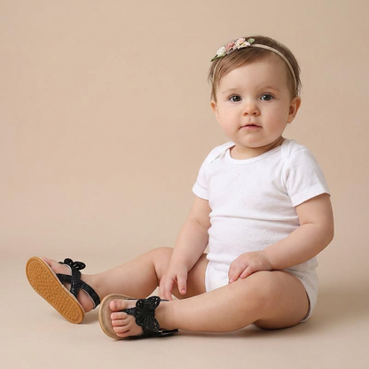 Glitter Butterfly Thong Sandals