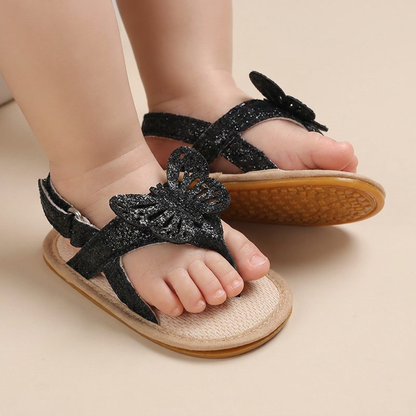 Glitter Butterfly Thong Sandals