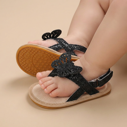 Glitter Butterfly Thong Sandals