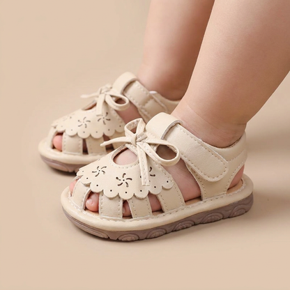 Cutout Bow Tie Sandals