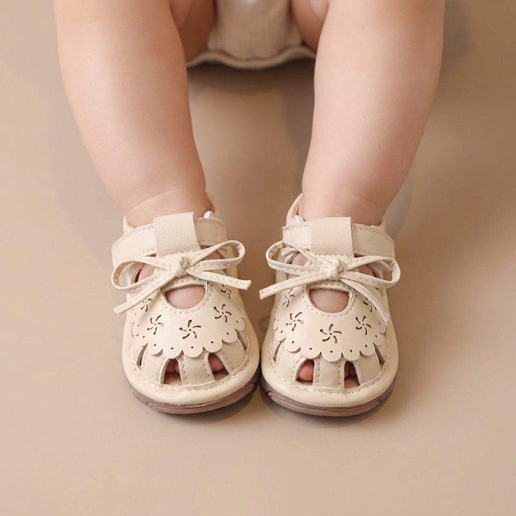 Cutout Bow Tie Sandals