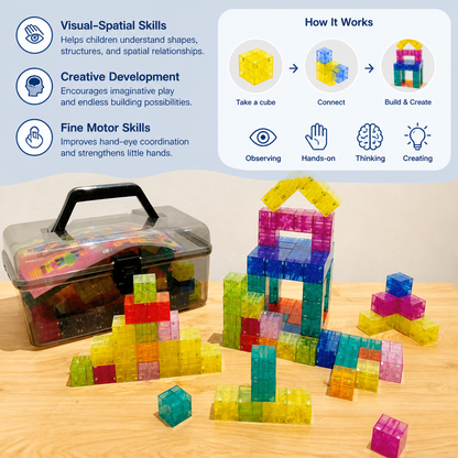Montessori Cube Building Block Set for Kids