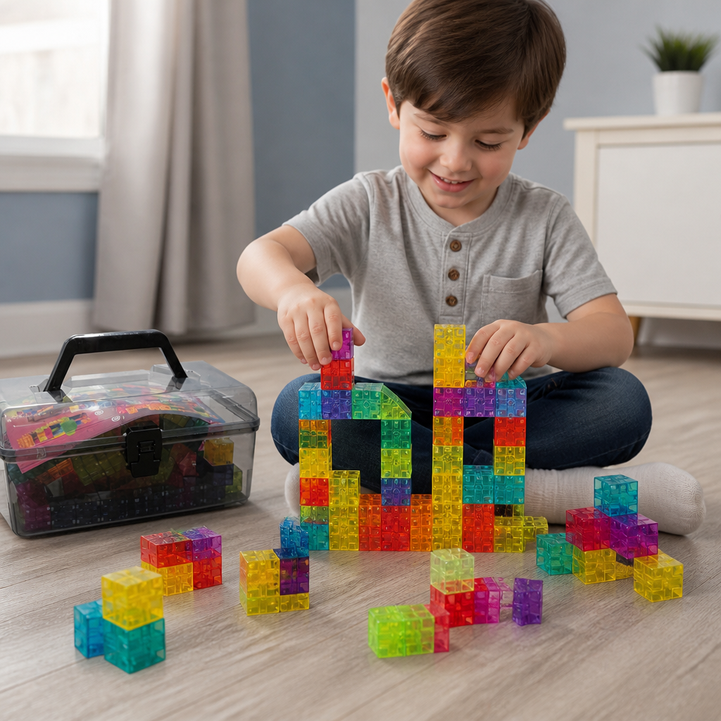 Montessori Cube Building Block Set for Kids