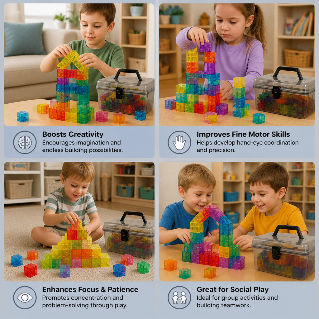 Montessori Cube Building Block Set for Kids