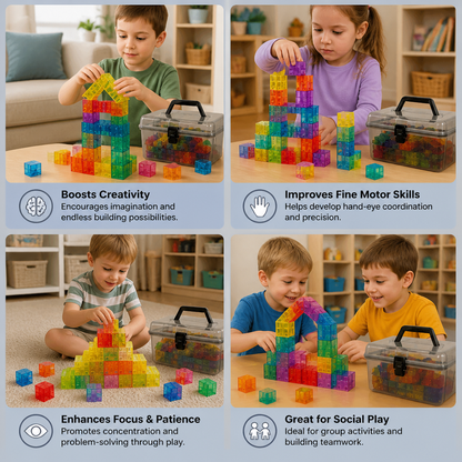 Montessori Cube Building Block Set for Kids