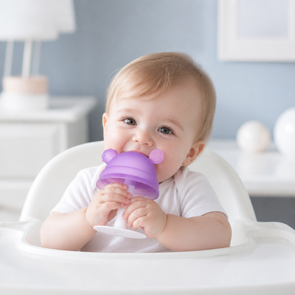 Baby Mushroom Silicone Teether for Tiny Hands