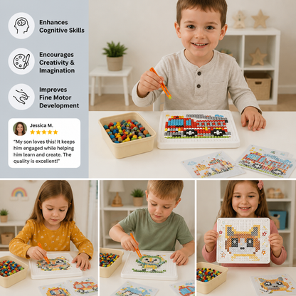Montessori Learning Peg Mosaic Board