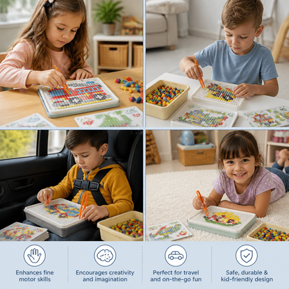 Montessori Learning Peg Mosaic Board