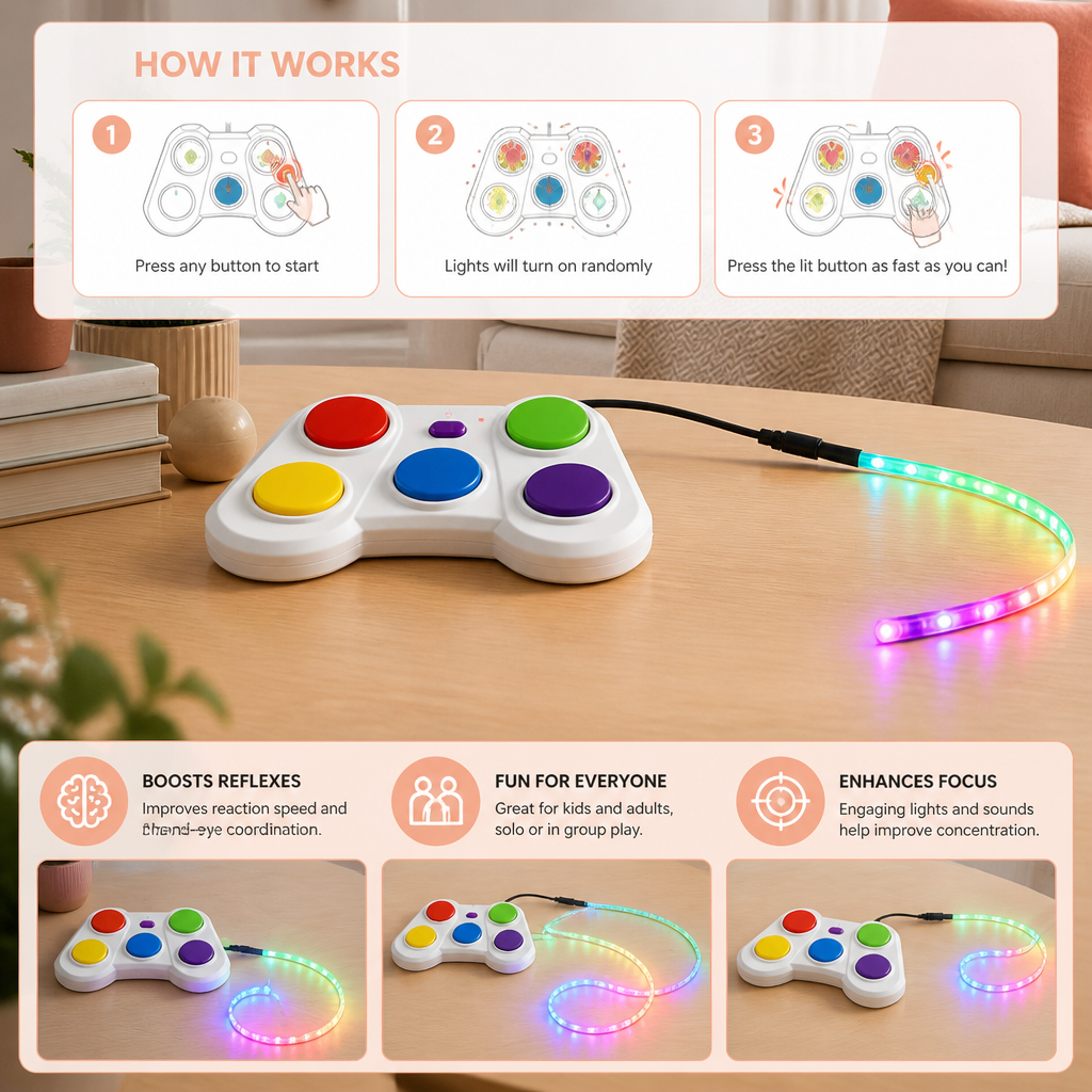 Light Defense Challenge – Interactive LED Reflex Game