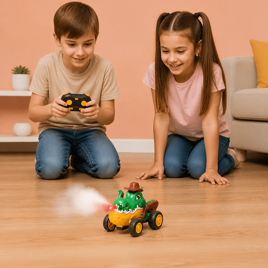 Remote Control Crocodile Stunt Car – Lights, Spray & Sound Effects