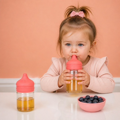 BPA-Free Spillproof Silicone Sippy Cup Lids with Straw