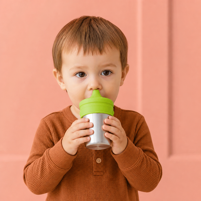BPA-Free Spillproof Silicone Sippy Cup Lids with Straw