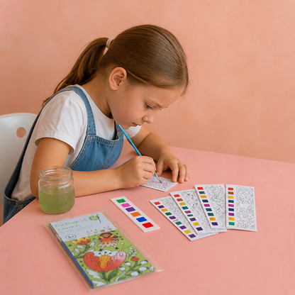All-in-One Watercolour Painting Book with Built-In Paint & Brush
