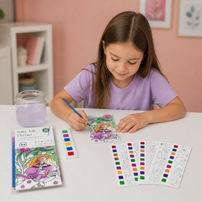 All-in-One Watercolour Painting Book with Built-In Paint & Brush
