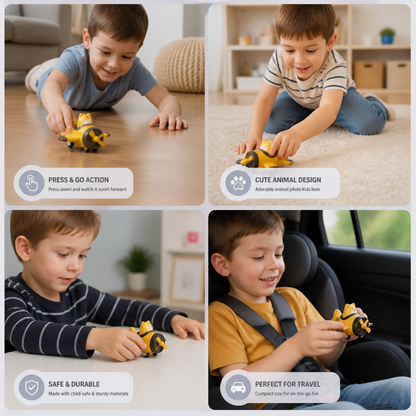 Press & Go Animal Airplane & Truck Toy for Kids